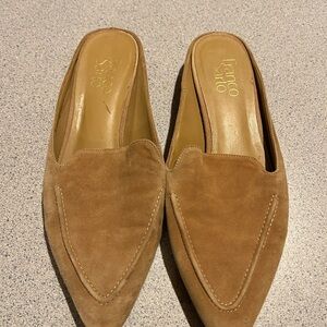 Franco Sarto Tan Suede Mules